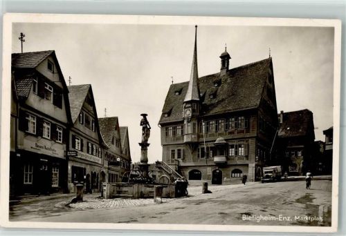Bietigheim Marktplatz Neues Ratsstüble Brunnen