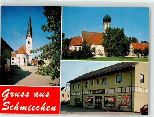 Schmiechen Pfarrkirche St.Johannes Kirche Maria Kappl Lebensmittelhandlung M.Schiffmann Rewe Fahrrad