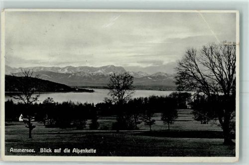 Utting Ammersee Blick auf Alpenkette