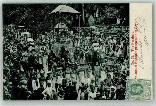 Nr 32 The Perahera Annual Buddhist procession Elefanten