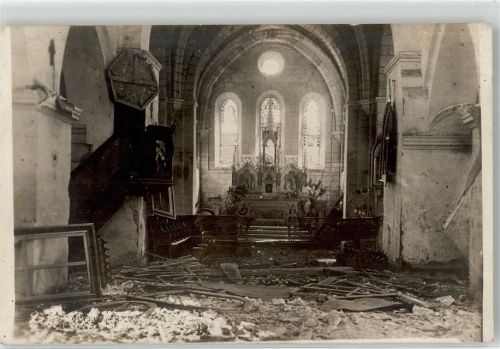 Kirche zerstört WK I Dadigeele
