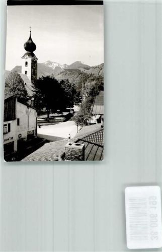 Grassau Kirche Ort handschriftlich Foto Original aus Archiv eines Ansichtskartenverlags