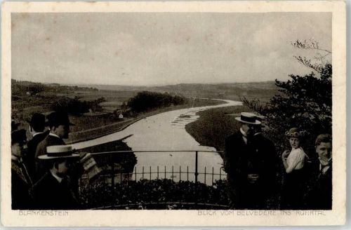 Blankenstein Burg Blick vom Belvedere auf die Ruhr