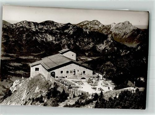 Kehlsteinhaus Hitlers Teehaus Gasthaus mit Alpenpanorama Foto Original aus Archiv eines Ansichtskartenverlags Ort handschriftlich