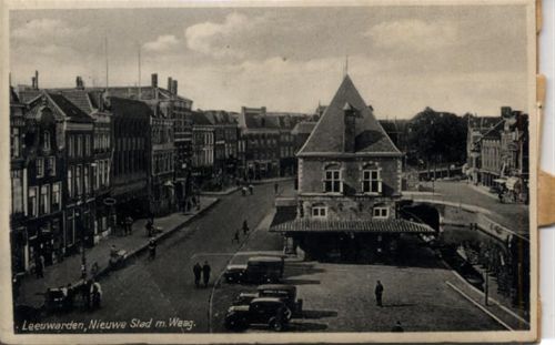Leeuwarden Leeuwarden (Niederlande) Mechanik-Karte mit inseitigem Leporello II (Stauchung)
