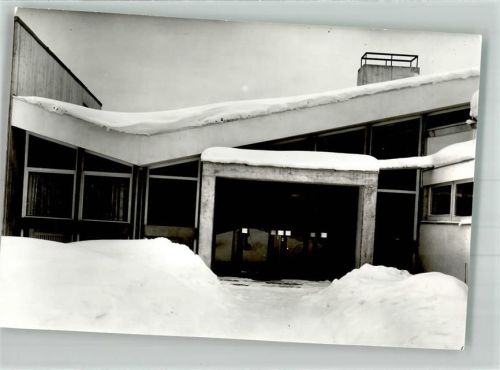 Silberborn Eingang zur Jugendherberge im Winter Foto Original aus Archiv eines Ansichtskartenverlages Ort handschriftlich
