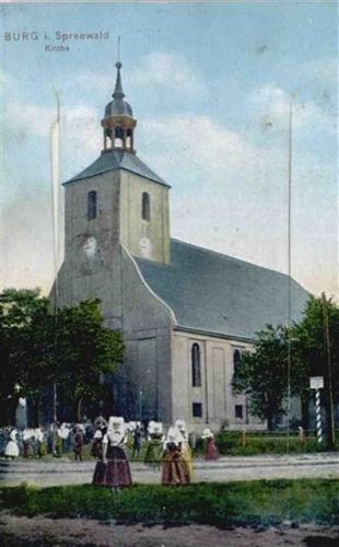 03096 O7502 Burg - Burg (o-7502) Leporello Kirche I-II (kleiner Einriss bei Leporello-Abdeckung)