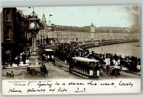 Douglas - Loch Promenade Douglas Tram Straßenbahn Uhr