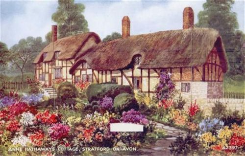 Stratford-on-Avon Stratford-upon-Avon (Großbritannien) Leporello Anne Hathaways Cottage I-II (Stauchung)