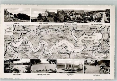 Waldeck Schwimmbad Schloss Waldeck Edertalsperre Landkarte