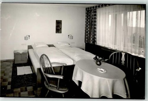Görwihl Gästezimmer eines Gasthauses Foto Original aus Archiv eines Ansichtskartenverlages Ort handschriftlich