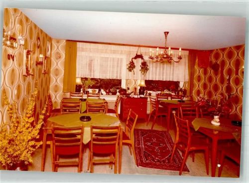 Hachen Pension Kitzhof Gaststube Foto Original aus Archiv eines Ansichtskartenverlags Ort handschriftlich