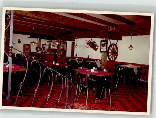 Maierhöfen Gasthaus Fluggenstube Gaststube mit Bar Foto Original aus Archiv eines Ansichtskartenverlags Ort handschriftlich