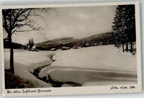 Herrenwies 1941 Panorama des Ortes mit Kirche St. Antonius Fotograf Roth