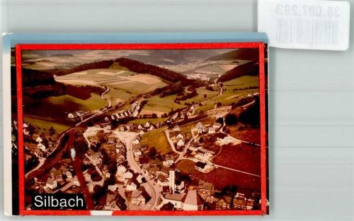 Silbach Fliegeraufnahme des Ortes mit der Kath. Kirche St. Luzia & Willibrord Foto Original aus Archiv eines Ansichtskartenverlags