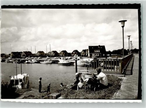 Carolinensiel Binnenhafen Foto Original aus Archiv eines Ansichtskartenverlages Ort handschriftlich