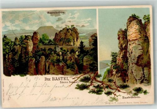 Bastei 1899 Sächsische Schweiz