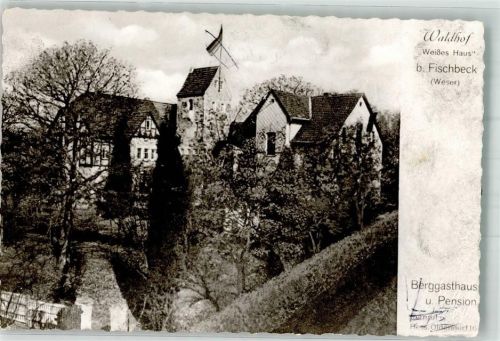 Fischbeck Gasthaus Pension Waldhof Weisses Haus Foto Original aus Archiv eines Ansichtskartenverlages