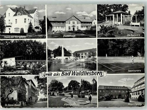 Bad Waldliesborn 1966 Tennis Minigolf Pension Cafe