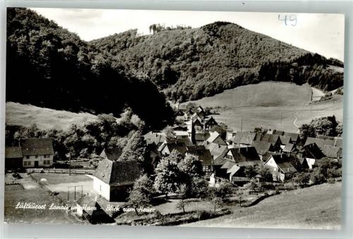37412 W3429 Lonau Foto AK Panorama des Ortes mit St. Michaelis-Kirche und Heuer