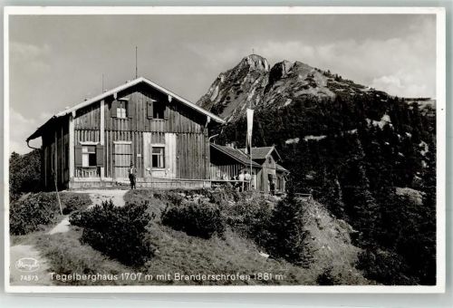 Tegelberghaus Berghütte mit Branderschrofen Hüttenstempel