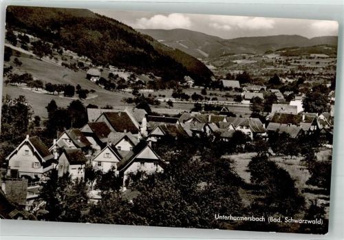 Unterharmersbach Panorama des Ortes Fotograf Müller