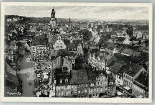Döbeln 1950 Marktszene