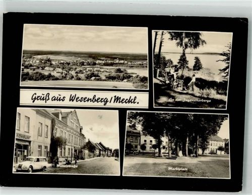 Wesenberg 1966 Marktplatz Mittelstrasse Auto Geschäft Konsum