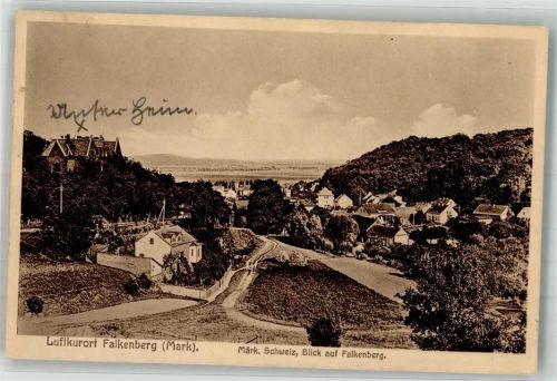 Falkenberg 1932 Panorama des Ortes