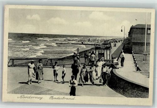 Norderney Badestrand mit Promenade