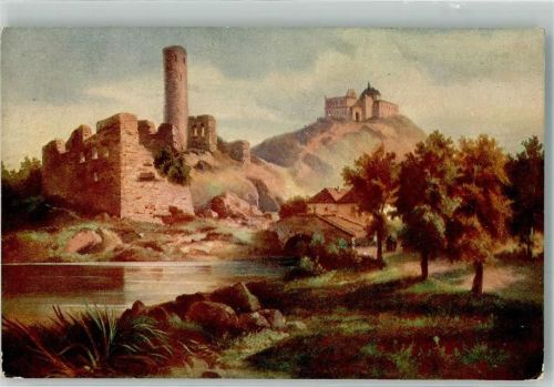 Schneidemühl 1919 Burg Ruine Rozwaliny ssign. Ullik , Hugo