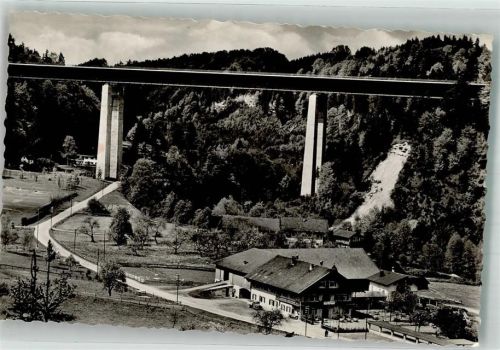 83626 W8155 Weyarn Foto AK Mangfallbrücke Reichsautobahn