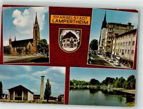Lampertheim Ev. Kirche Kaiserstraße Kath. Kirche Am Altrhein