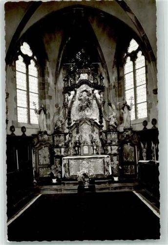 Vianden Kirche innen Ort handschriftlich