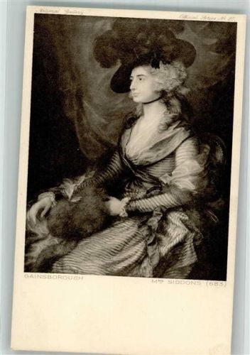 sign. Gainsborough Mrs. Sarah Siddons Rembrand Photogravur