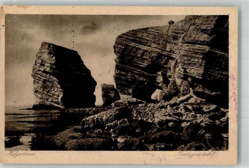 Helgoland 1932 Predigerstuhl Bordstempel Dampfer Kaiser