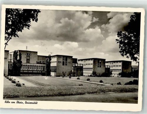 Köln Altstadt-Süd 101 1954 Universität Notopfermarke Berlin Bahnpostamt
