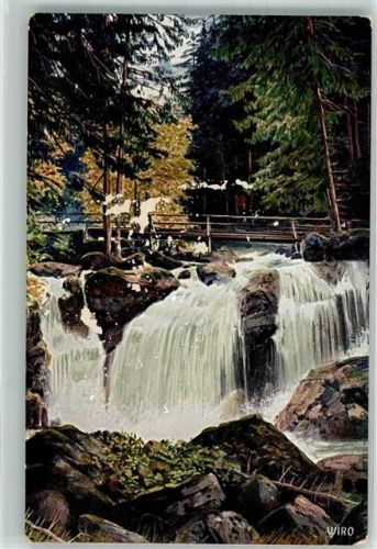 Triberg Wasserfall mittlerer Fall Künstler Serie No. 2453 A