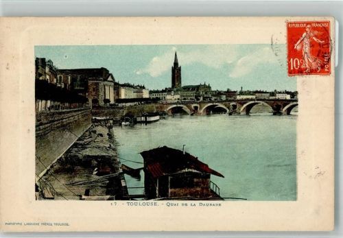 Toulouse 1911 Quai de la Durade Briefmarke Bildsetie