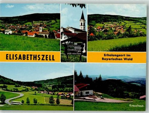 Elisabethszell Panorama des Ortes mit Kath. Pfarrkirche St. Elisabeth