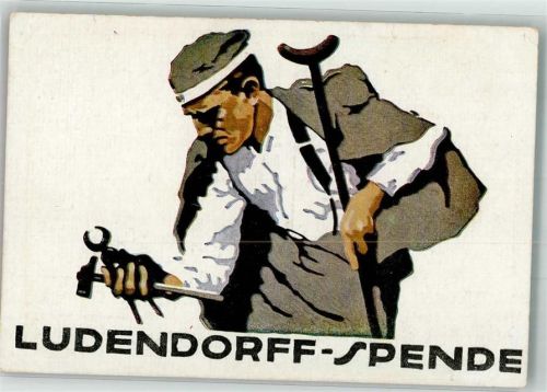 sign. Hohlwein Ludendorff-Spende für Kriegsbeschädigte Nr. 2 Ludendorff 1920 Künstlerkarte