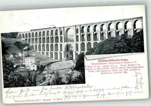 Netzschkau 1903 Göltzschtalbrücke Verlag Löffler & Co. Nr. 1480