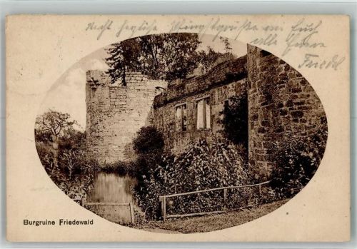 Friedewald 1919 Wasserburg Friedewald Bahnpost Eisenach-Frankfurt