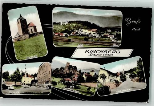 Kirchberg Pfarr- Kirche Marktplatz Auto Burg Ruine Weißenstein
