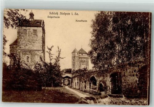 Stolpen 1930 Schloss Koselturm Seigerturm