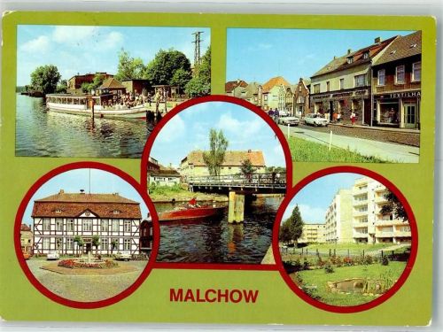 Malchow 1984 Rathaus Dampferanlegestelle Lange Straße