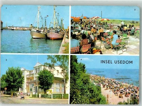 Koserow Insel Usedom Karlshafen Hafen Schwimmbad Koserow Pension FDGB Zur Ostsee