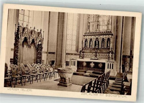 Verden Kirche Dom Altar mit Bischofstuhl