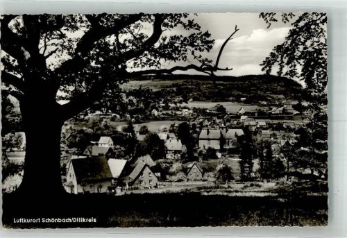 Schönbach Panorama des Ortes mit Ev. Kirche