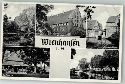 Wienhausen Wasser- Mühle Kloster Mühlengrund Dorfpartie Aller